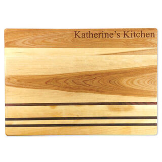 Your Text Horizon Large 20-inch Wood Cutting Board